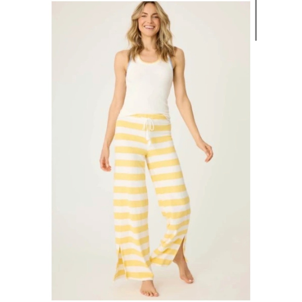 PJ Salvage Cabana Paradise Stripe 3 piece loungewear set size large new
